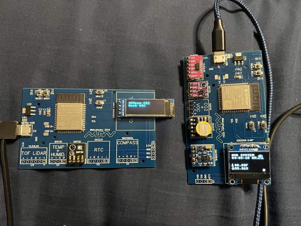 HUD Sensor dev boards