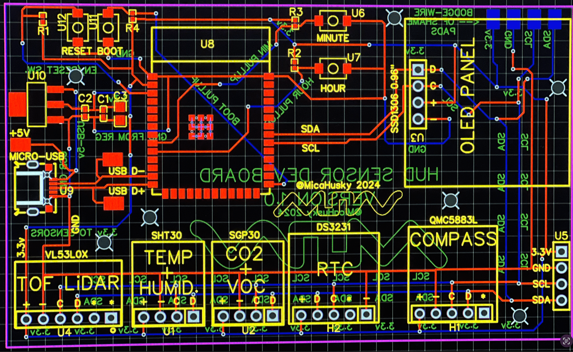 Schematic for HUD sensor dev board